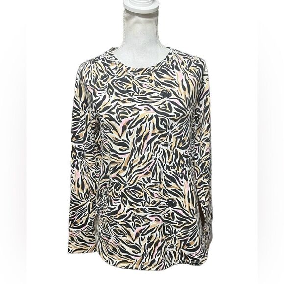 Lilly Pulitzer Luxletic Blythe Pullover UPF 50+ Onyx Can You Zee Me Small - Picture 1 of 5